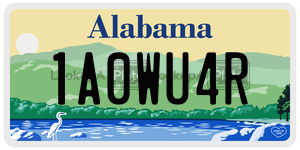 1A0WU4R  license plate in AL