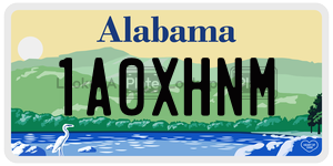 1A0XHNM  license plate in AL