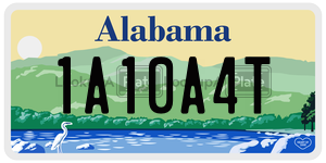 1A10A4T  license plate in AL