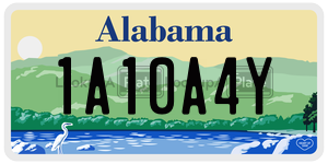 1A10A4Y  license plate in AL