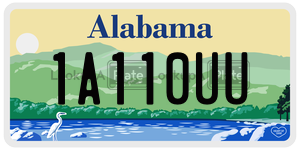 1A110UU  license plate in AL