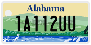 1A112UU  license plate in AL
