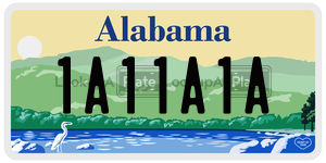 1A11A1A  license plate in AL