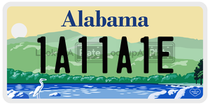 1A11A1E  license plate in AL