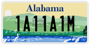 1A11A1M  license plate in AL