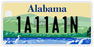 1A11A1N  license plate in AL