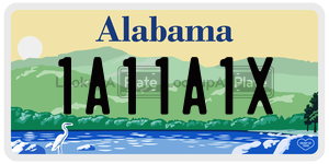 1A11A1X  license plate in AL