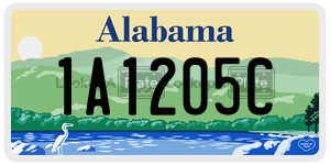 1A1205C  license plate in AL
