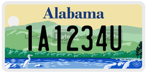 1A1234U  license plate in AL