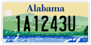 1A1243U  license plate in AL