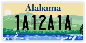 1A12A1A  license plate in AL