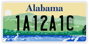 1A12A1C  license plate in AL
