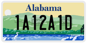 1A12A1D  license plate in AL
