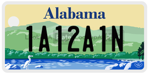 1A12A1N  license plate in AL
