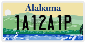 1A12A1P  license plate in AL