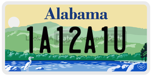 1A12A1U  license plate in AL
