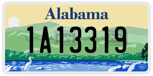 1A13319 license plate in Alabama