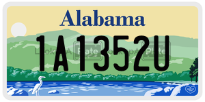 1A1352U  license plate in AL