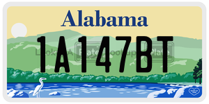 1A147BT  license plate in AL