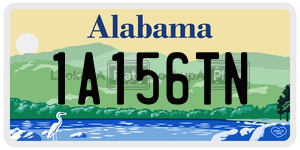 1A156TN  license plate in AL