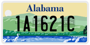 1A1621C  license plate in AL