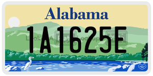 1A1625E  license plate in AL