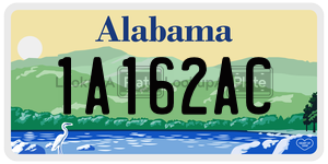 1A162AC  license plate in AL
