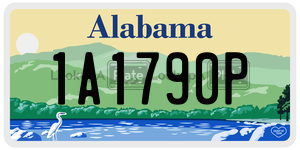 1A1790P  license plate in AL
