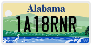 1A18RNR  license plate in AL