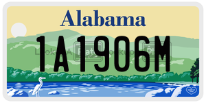 1A1906M  license plate in AL