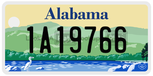 1A19766  license plate in AL