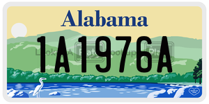 1A1976A  license plate in AL