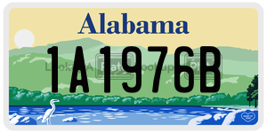 1A1976B  license plate in AL