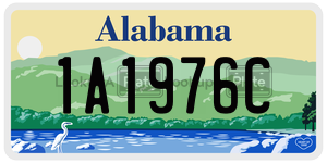1A1976C  license plate in AL