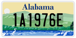 1A1976E  license plate in AL