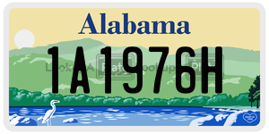 1A1976H  license plate in AL