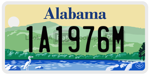 1A1976M  license plate in AL