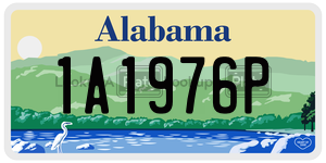 1A1976P  license plate in AL