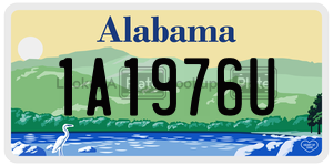 1A1976U  license plate in AL