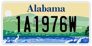 1A1976W  license plate in AL