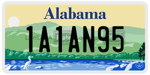 1A1AN95  license plate in AL