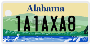 1A1AXA8  license plate in AL