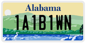 1A1B1WN  license plate in AL