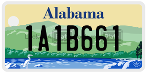 1A1B661  license plate in AL