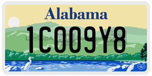 1C009Y8  license plate in AL