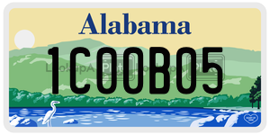 1C00B05  license plate in AL