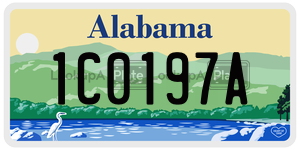 1C0197A  license plate in AL