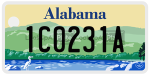 1C0231A  license plate in AL