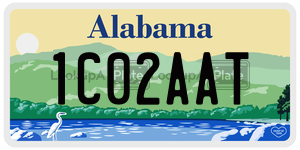 1C02AAT  license plate in AL