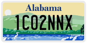 1C02NNX  license plate in AL